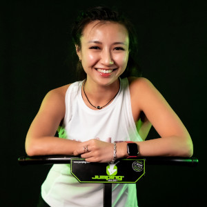 jumping fitness instructor Clover Choy